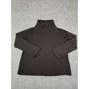 Lululemon Principle Dancer Funnel Neck Sweater Womens 12-14 Black Merino Wool
